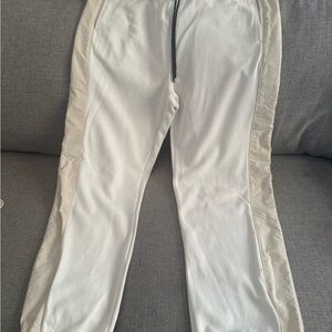 LCKR brand White Jogger Pants with Side Panels ,pockets